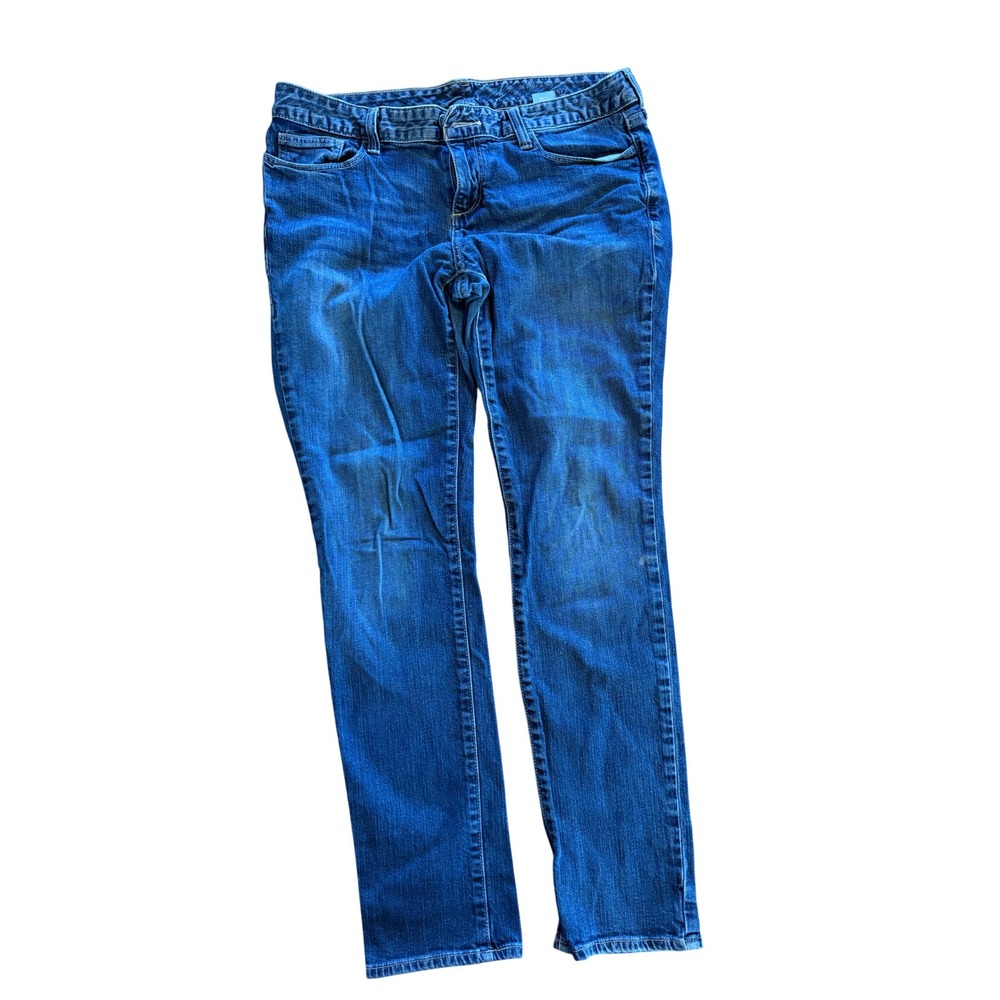 Banana Republic Women 10R Skinny Jeans Medium Wash Blue Stretch Denim Mid Rise